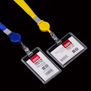 Étiquette d’identification verticale horizontale en plastique rigide transparent Passe d’affaires Accès à la carte de travail Étui de l’étui Porte-badge 10 meilleurs détenteurs de badge de vente verticale - No 5