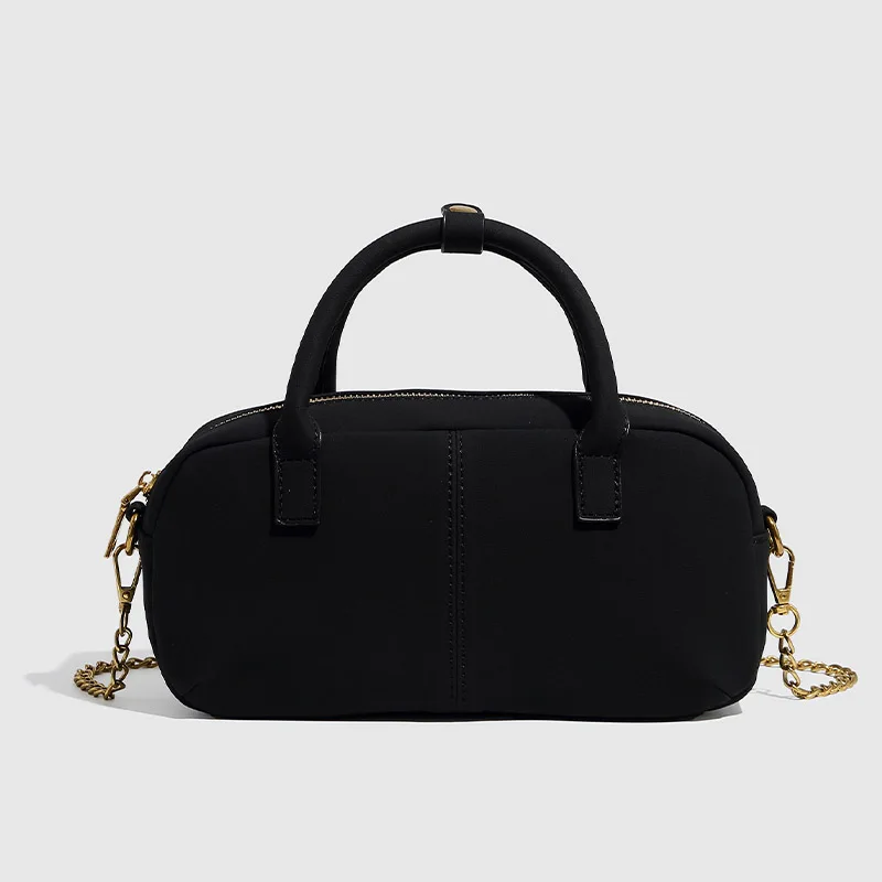 

2026 Fashion New Autumn and Winter Double Handle Imitation Suede Square Handbag Luxury Design Women's Casual Boston Crossbody Ba