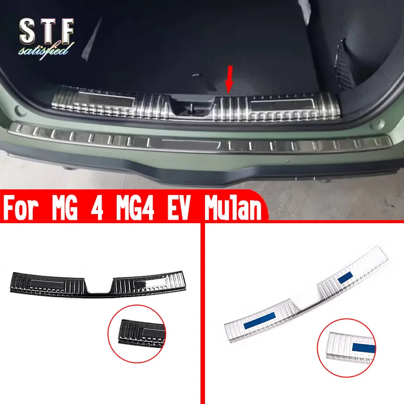 For MG 4 MG4 EV Mulan 2022 2023 2024 Car Accessories Interior Rear Bumper Sill Protector Molding Decoration Stickers