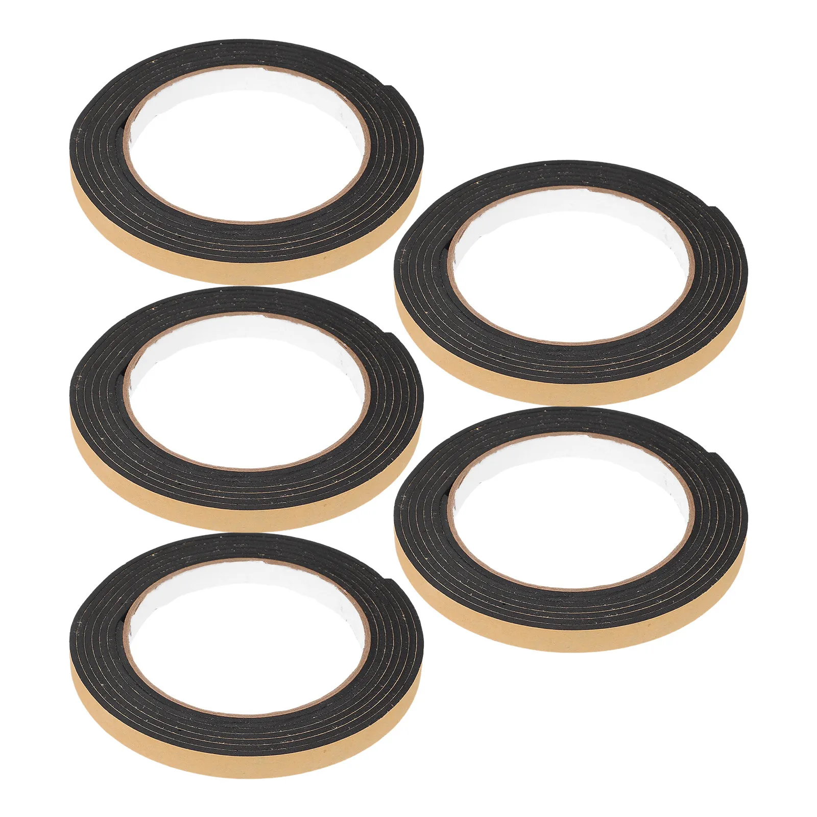 5Pcs Sealing Strip Tape for Kitchen Gas Stove Window Cabinet Moistureproof Water-Tolerant Shockproof Black 2M Roll
