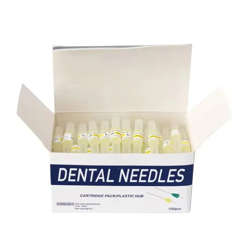 

100Pcs/box Disposable Dental Anaesthesia Needle Tips Sterile Oral Clean Root Canal Endo Irrigation Syringe Cartridge Inject Tips