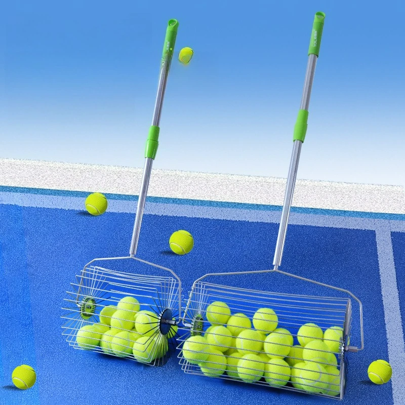 tennis-ball-picker-upper-roller-lightweight-stainless-steel-rolling-design-portable-practice-training-tool-easy-use-recovery