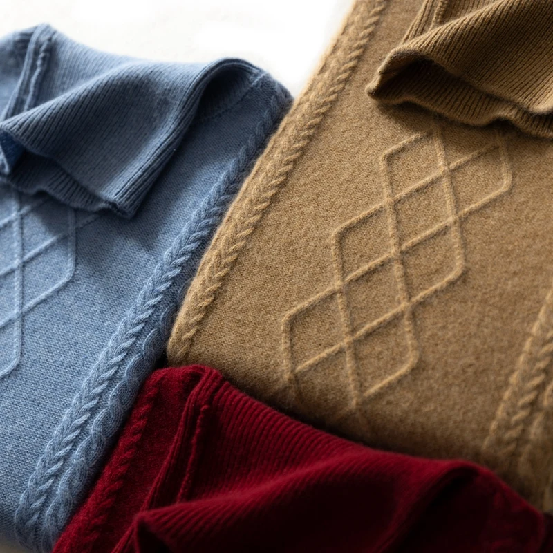 Keuze Mannen 100% Pure Kasjmier Truien Trui Dikke Tops Herfst Winter Klassiekers Coltrui Truien Smart Casual Mannelijke Kleding