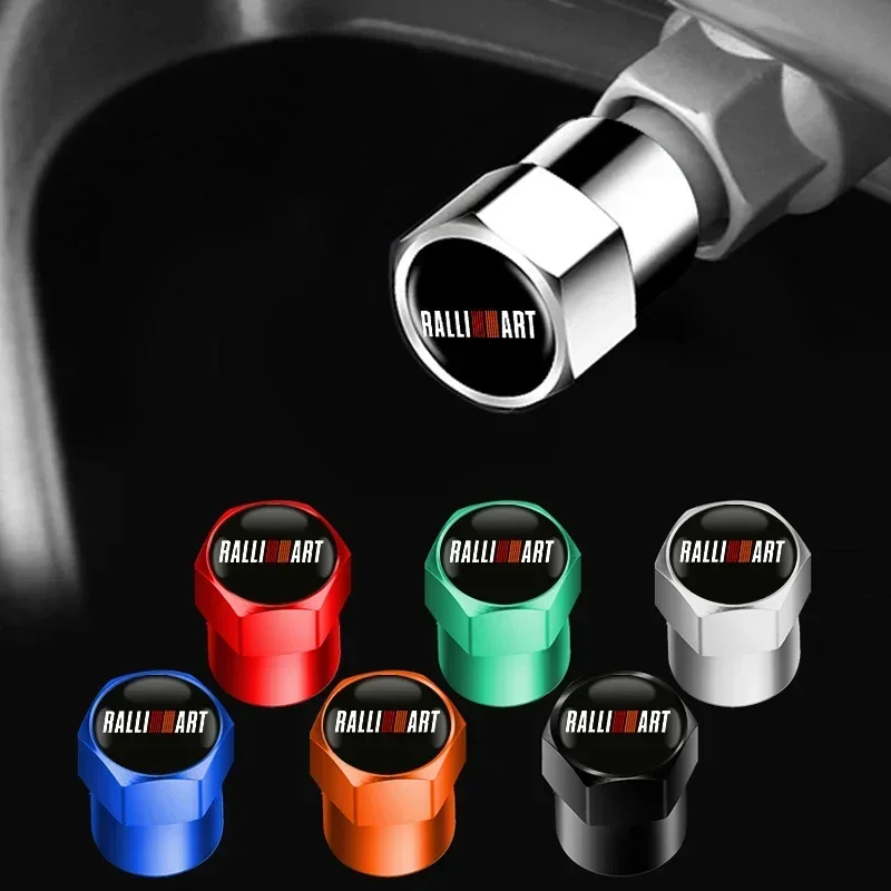 4PCS Car Wheel Tire Valve Caps Dust Proof Covers For Mitsubishi Ralliart Asx Lancer 9 Outlander 3 l200 Pajero Accessories