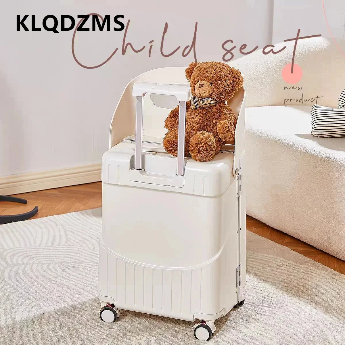 KLQDZMS Carry-on Travel Luggage Children Multifunctional High-capacity Boarding Box 20 Inches Trolley Case PC Cabin Suitcase