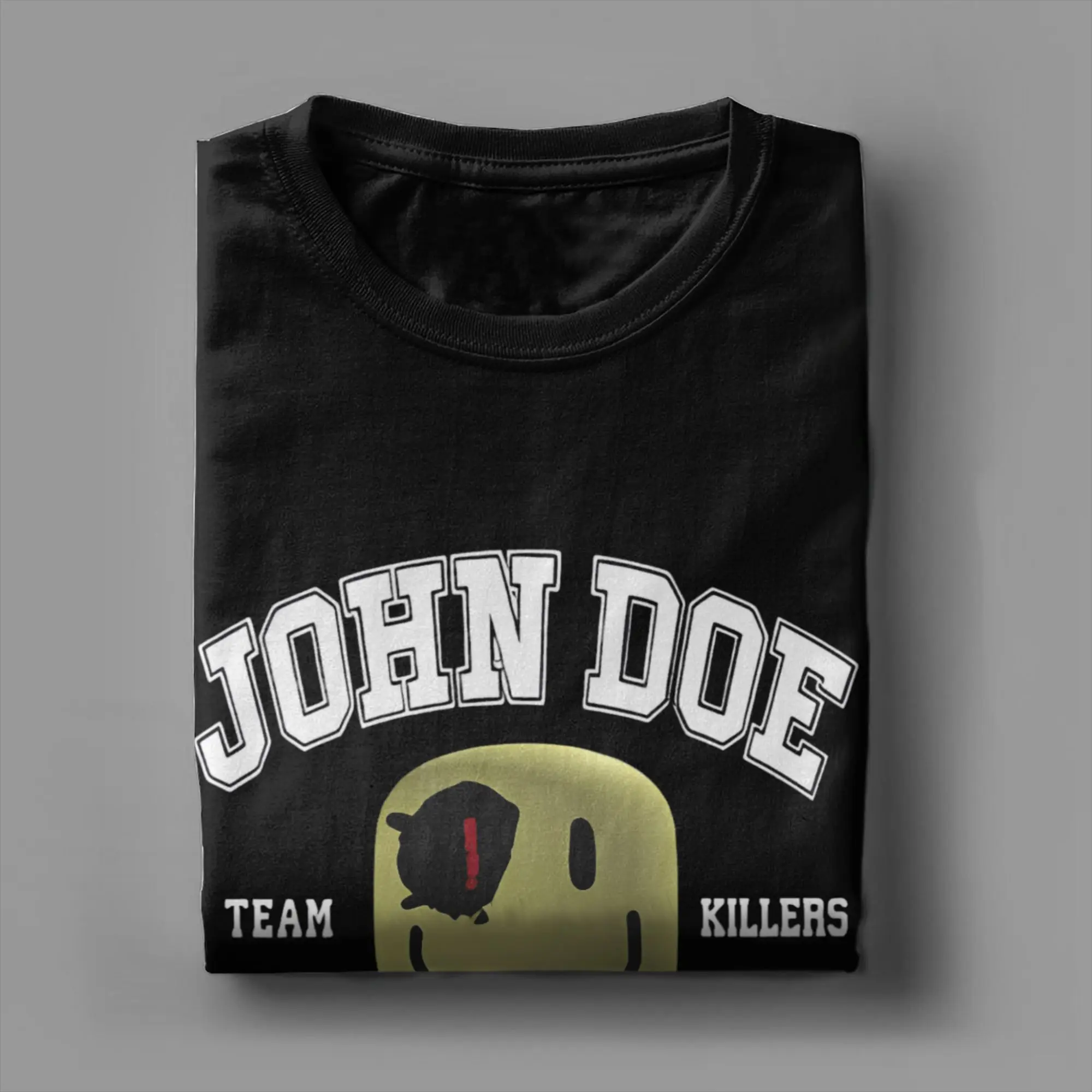 تي شيرت Forsakens Game John Doe للرجال من القطن، قمصان Ulzzang Crewneck بأكمام قصيرة #4