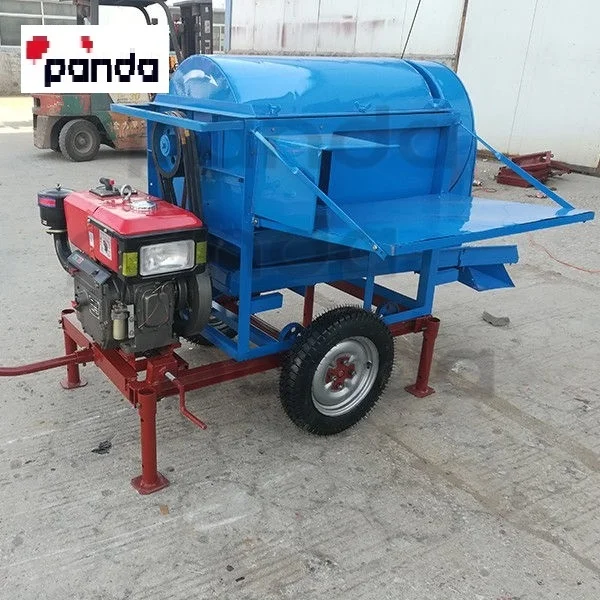 Perontok Sorgum Kedelai Nasi Gandum Mini Manual Perontok Kacang Batteuse De Riz