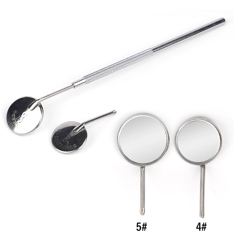 

10 шт., стоматологическое зеркало для рта, съемное противотуманное зеркало для рта, металлическая ручка, отражатели для орального осмотра, стоматологическое оборудование