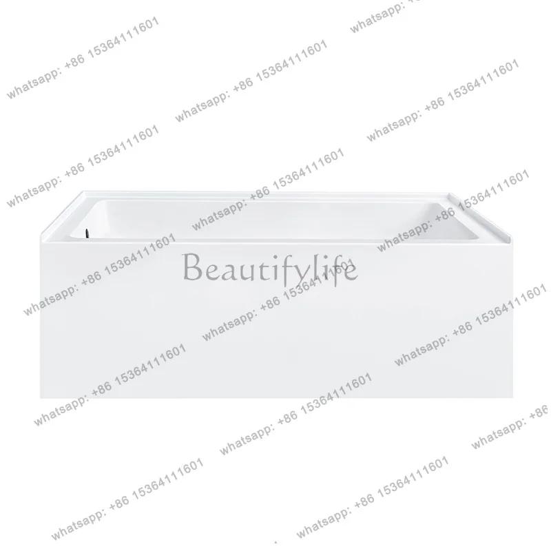 Acrylic Single Cylinder Hotel Home Engineering High Water Barrier Built-in Bathtub