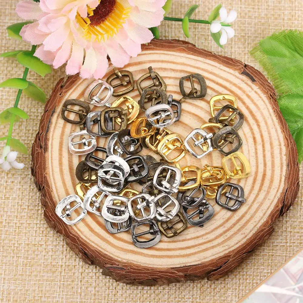 20/40PCS Newest 7mm Tri-glide Buckle Mini Ultra-small Belt Buckle Doll Bags Buckles DIY Doll Buttons Shoes Clothes Accessories