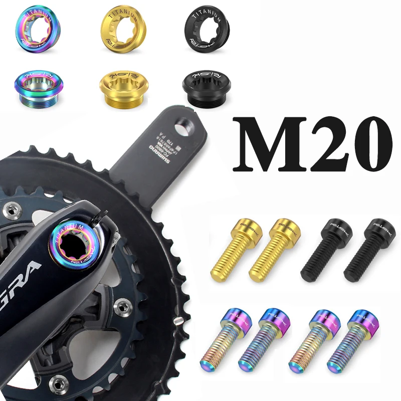 

RISK M20 Titanium Crank Cover Screw Bicycle Fixing Bolt for XT XTR SLX Deore MTB Bike Crank