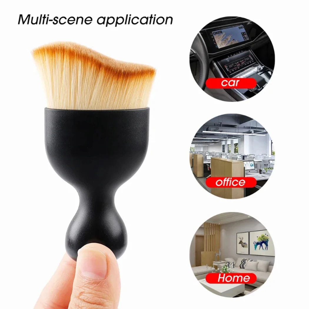 Car Vent Cleaning Soft Brush Truck Interior Cleaning Tool Artificial Car BrushCar Crevice Dust Removal Brush with Cover