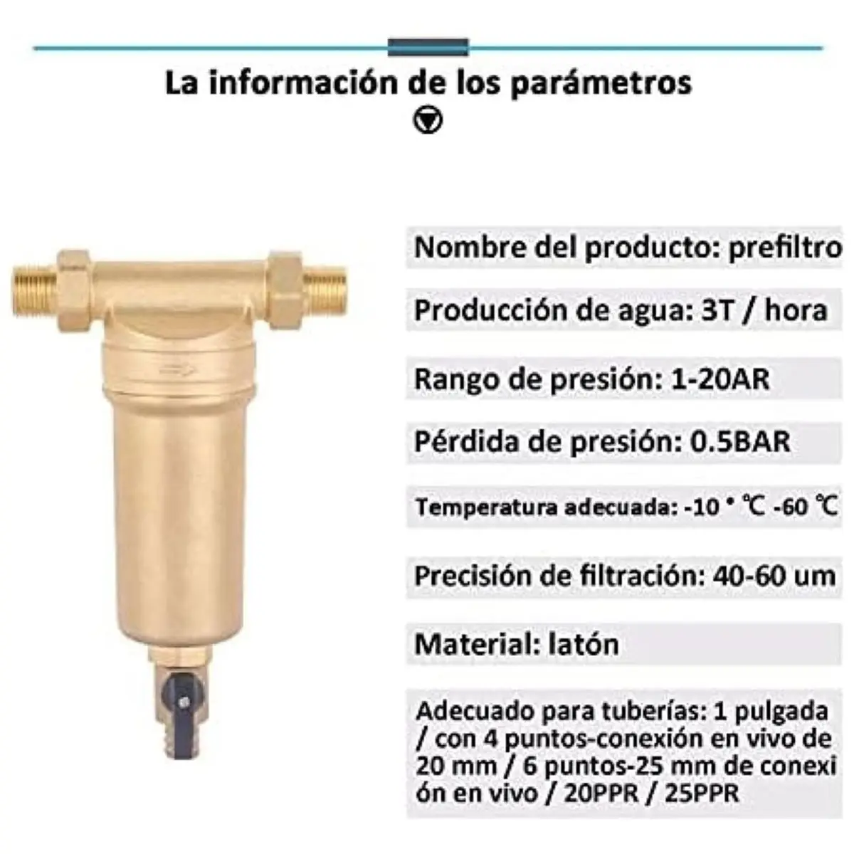 Water Pre-Filter for Well Water Hose - Siphon Pre-Filter Hot Water Filter,Sediment Filter Water Filter Purifier System