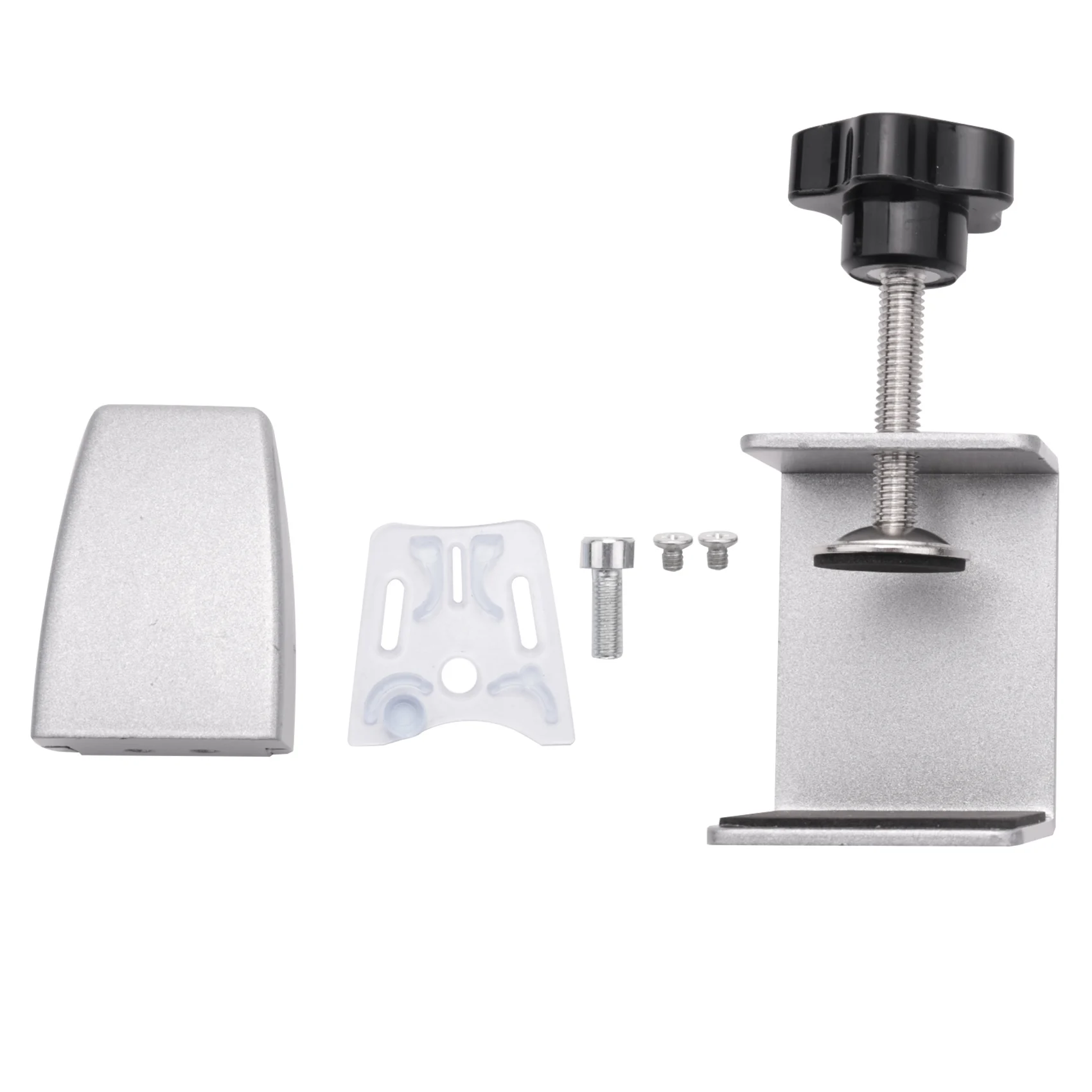 4 Pcs Office Desk Divider Clamp Privacy Screen Clip Holder Bracket Screen Baffle Clamp Partition for Table Clamp -Silver