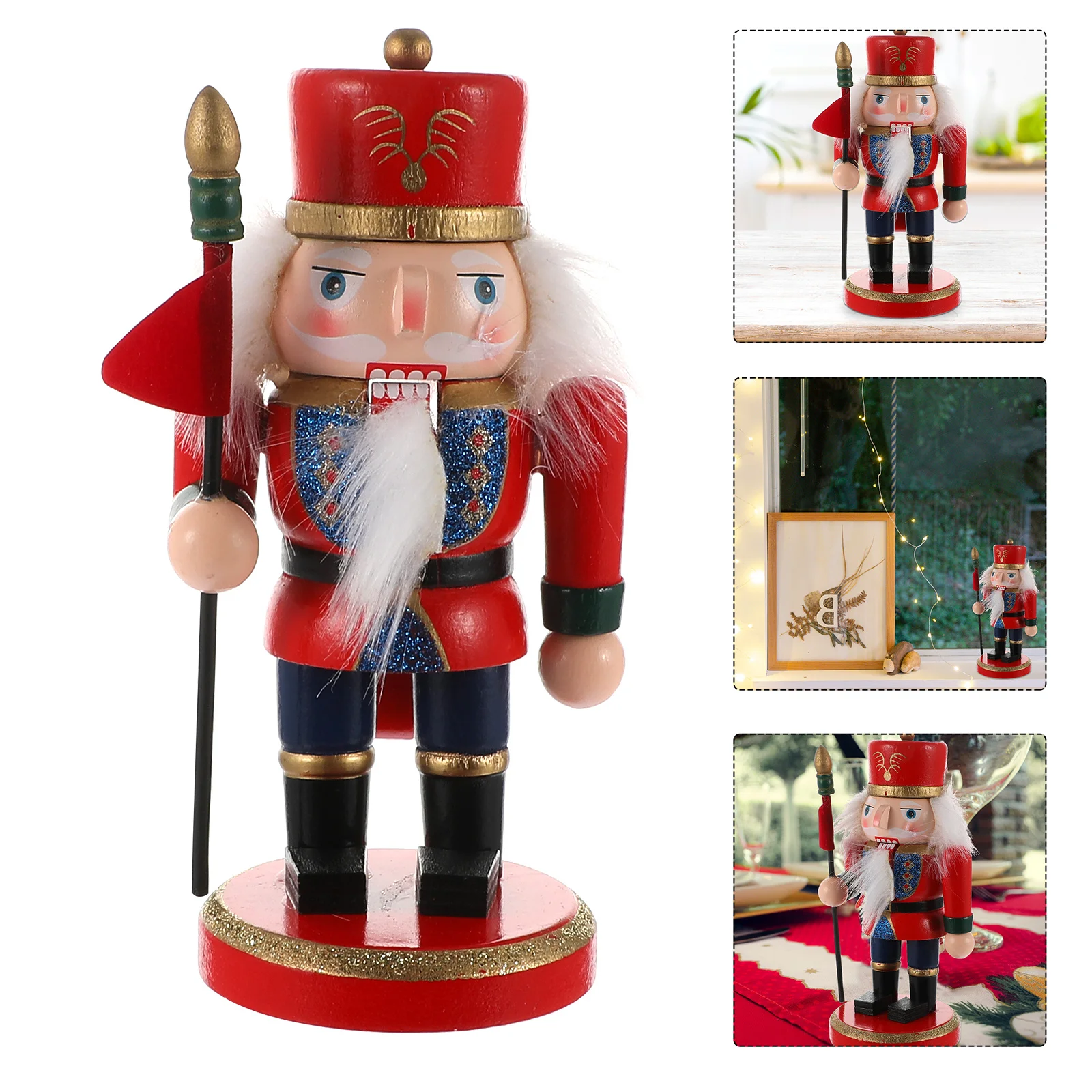 

1Pcs Nutcracker Puppet Xmas Ornament Christmas Pendant Walnut Soldier Hanging Decor Party Adornment Holiday Decoration