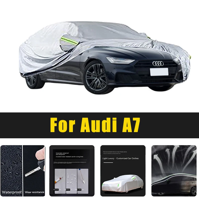 

Full Car Covers Outdoor Sun UV Protection Dust Rain Snow Oxford cover Protective For Audi A7 Accessories