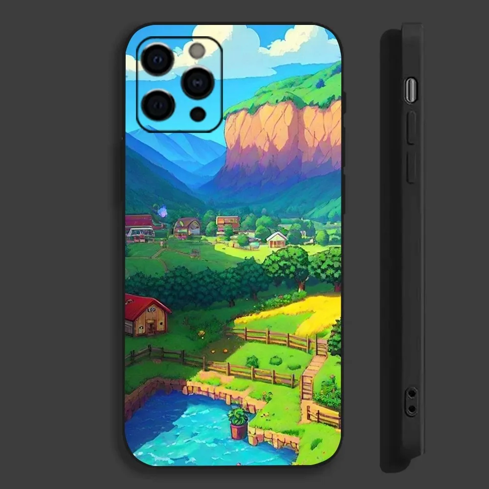 S-Stardew V-Valley Game Phone Case For Apple iPhone 15,14,13,12,11,Pro,X,XS,Max,XR,Plus,Mini Soft Black Cover image 4