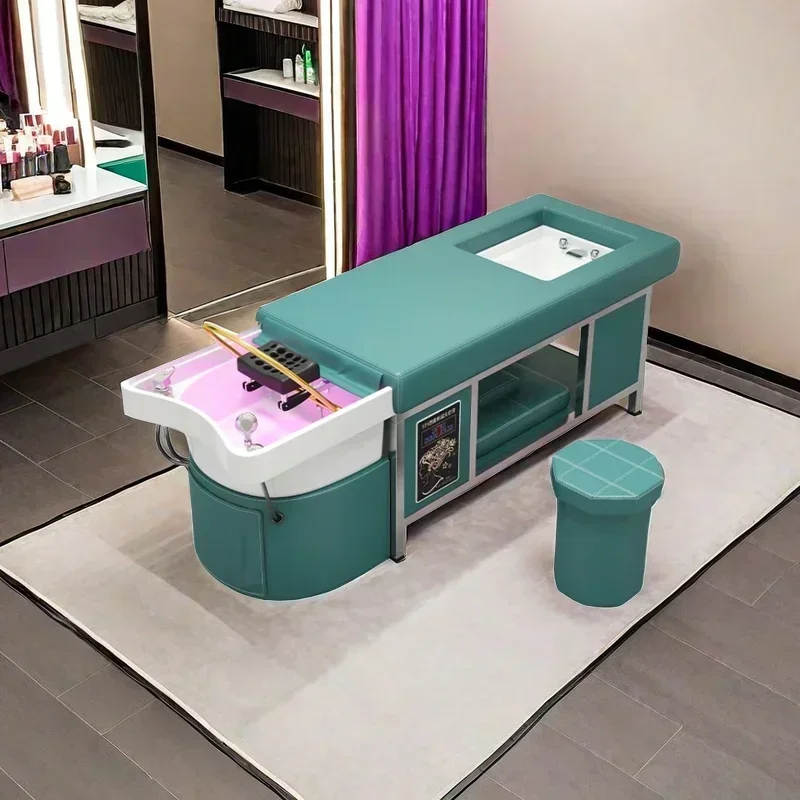 

2025 Head Spa Stretcher Shampoo Treatment Massage Bed Salon Equipment Furniture Machine Salon Chairs Hair Stylist Fryzjerskie W