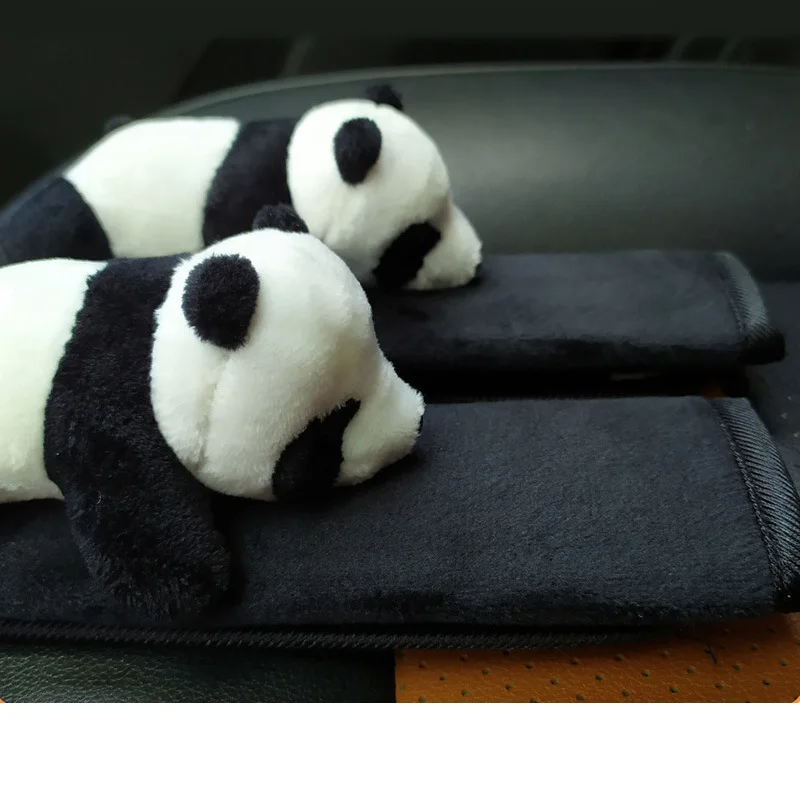 Auto Veiligheidsgordel Decoratie Cartoon Panda Veiligheidsgordel Schouderstuk Pluche Auto Accessoires Auto Decoraties