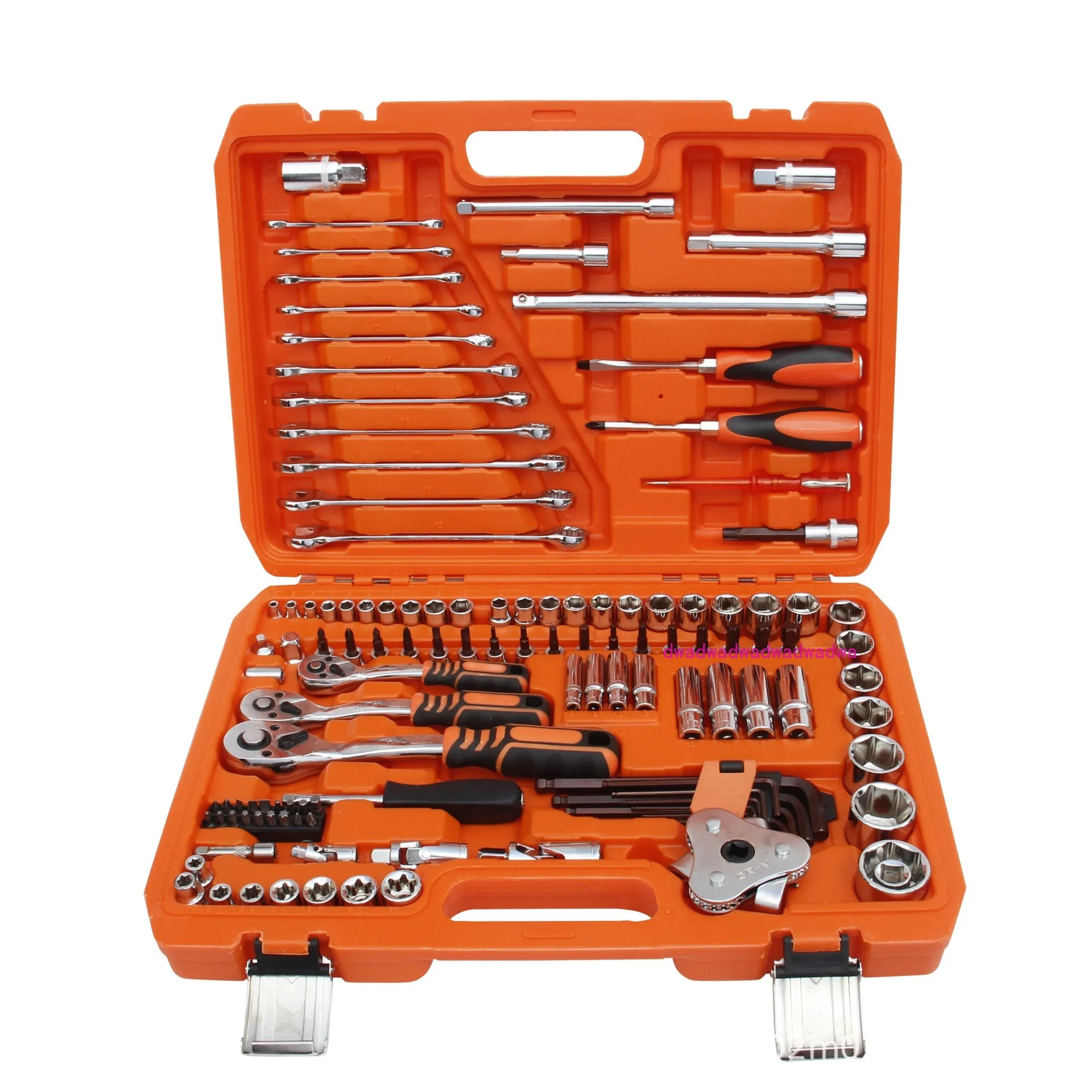 121 Piece Auto Repair Tool Set Ratchet Wrench Matte 50BV30 Sleeve Wrench Tool