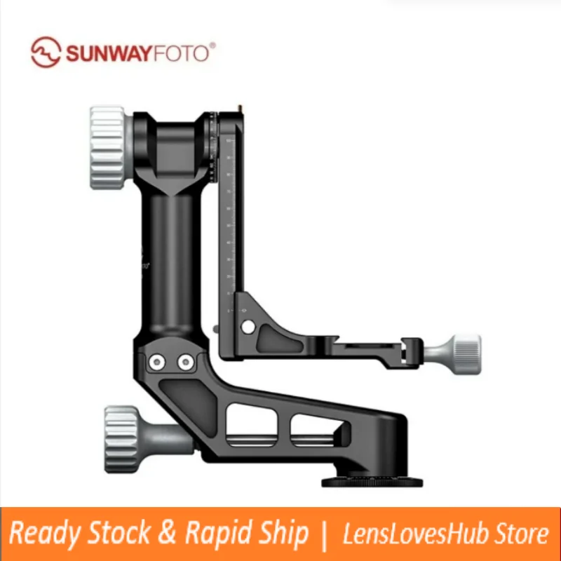 

SUNWAYFOTO Gimbal Head Aluminum Heavy Duty Pan Tilt Head for Telephoto Lens Camera Tripod Bird Photography GH2 Benro
