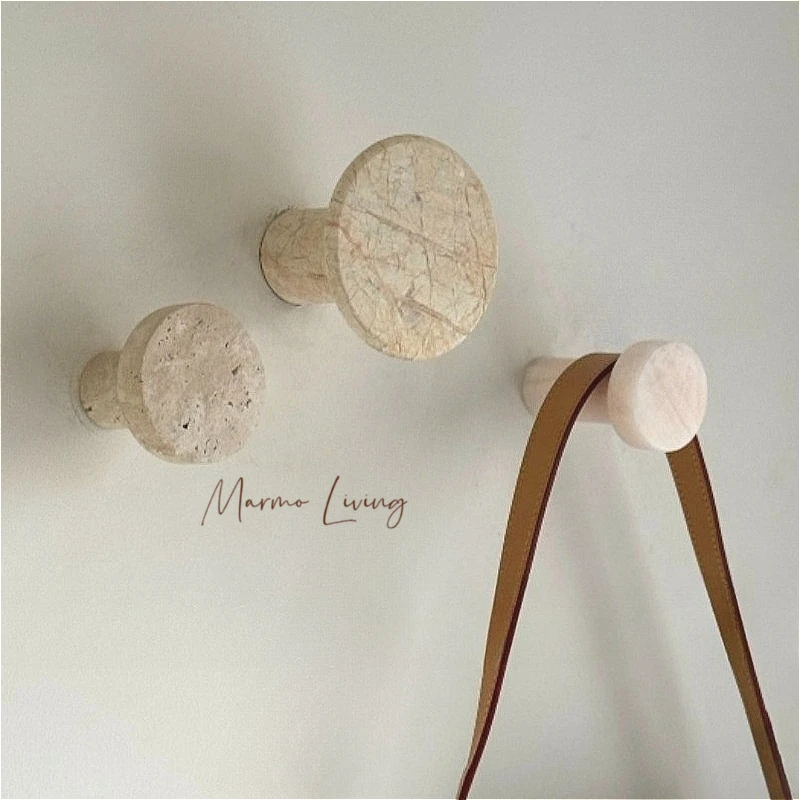 

Wabi Sabi Wall Hooks Marble Coat Hooks Bathroom Towel Hooks Cabinet Door Handles