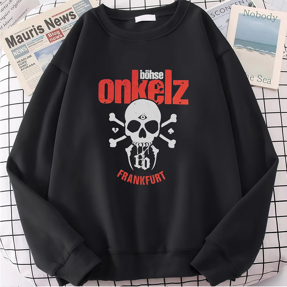 Bluzy z nadrukiem Thanks for Nothing, zespół heavy metalowy Bohse Onkelz, damskie i męskie bluzy streetwear, bluzy typu pullover, dresy Harajuku 2026