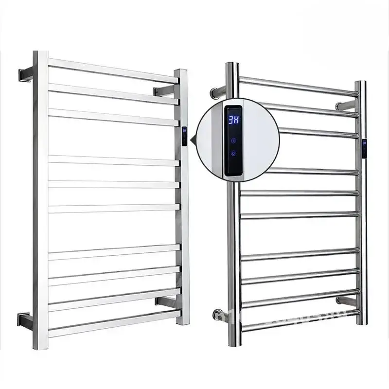 Chrome Bathroom Electric Bath Towel Heating Electric Towel Holder Electric Towel Heater Rack, Hidden/Exposed Installation,