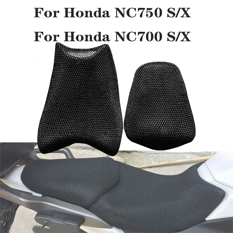 Capa de assento de malha 3d para honda nc 750x 700x nc 750 x nc750x nc700x nc700xd nc700s motocicleta antiderrapante tecido almofada capa de assento