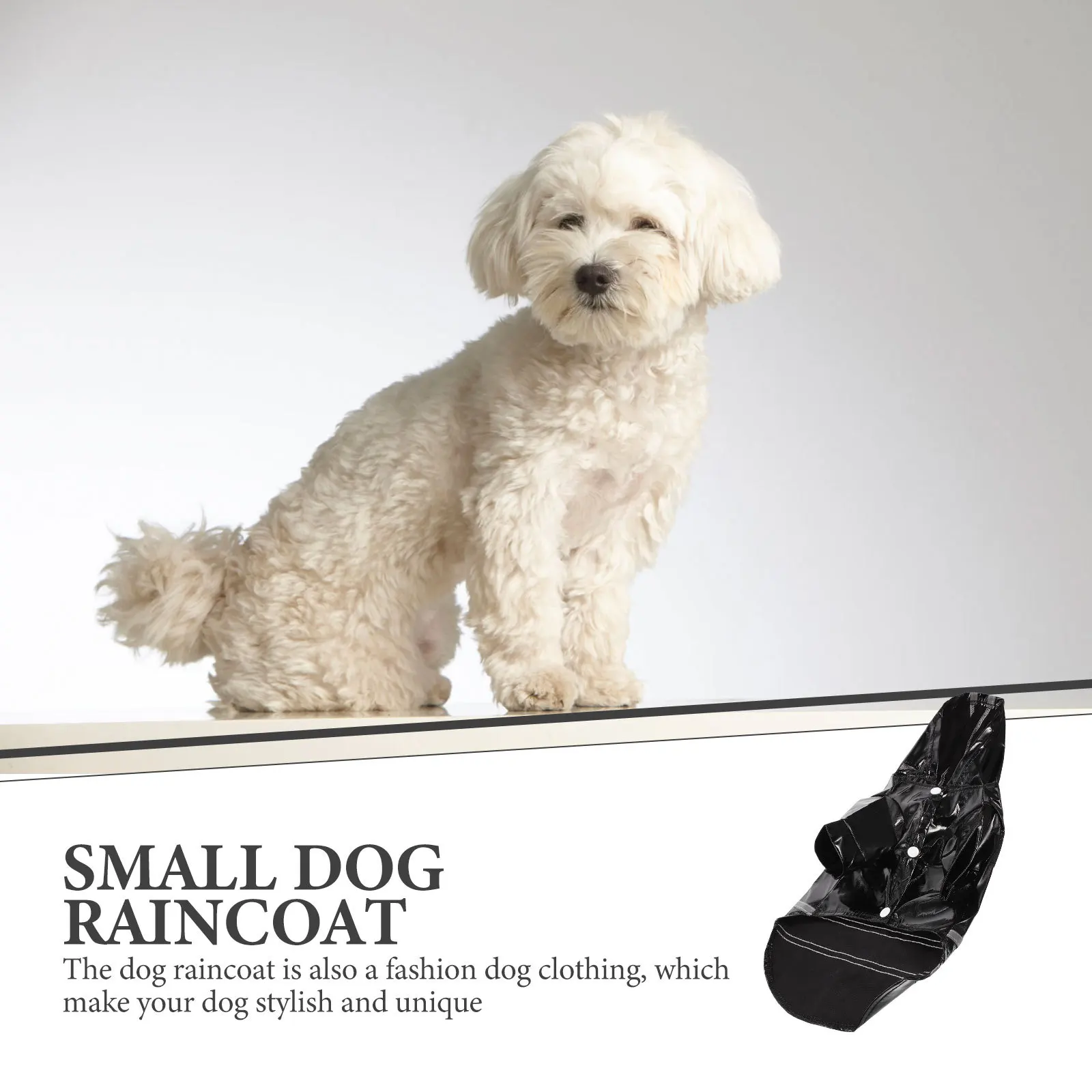معطف مطر للكلاب الصغيرة والمتوسطة والكبيرة مقاوم للماء وخفيف الوزن وقابل للطي مع تصميم عاكس للضوء على شكل كلب أنيق