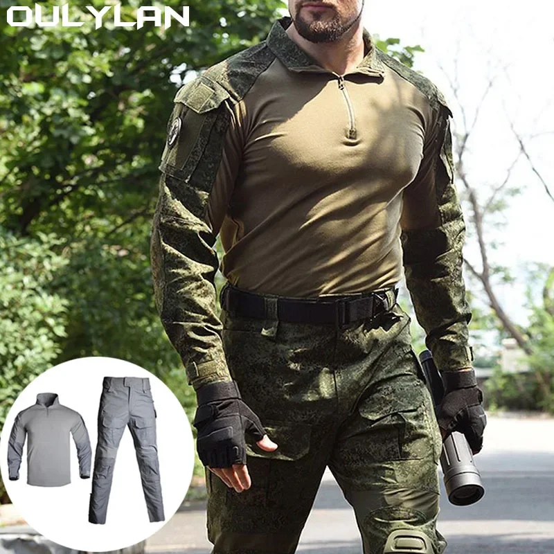 Hiking Men's Brand Warm Windbreaker Tactical Clothes Outdoor Uniform Tops Pants Hunting Hiking Frog Suit