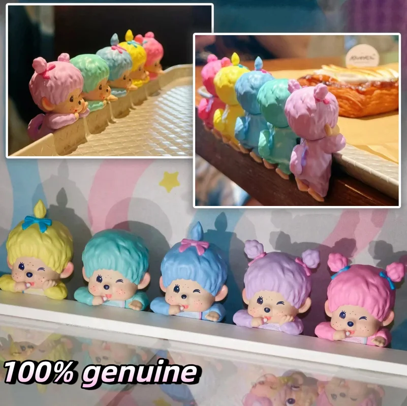 new Monchhichi Hippers sonny abgel Mini Figures Blind Box Winking Macaron Color Cute Desktop Ornament precious girl gift toys