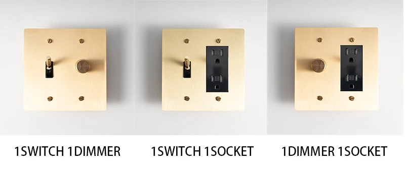 2Gang Maßgeschneiderte goldene schwarze Retro-Bronze-SS-Platte 30 Tage Messing geknoteter Kippschalter 110 V amerikanischer Standard-Wandschalter-Steckdosendimmer – Detail 3