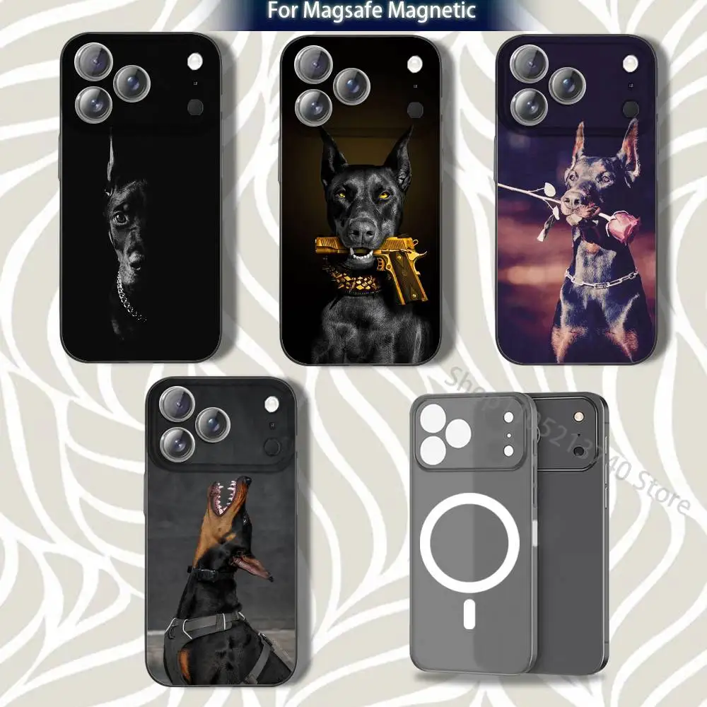 

D-Dog Cool D-DobermanS Frosted Phone Case For iPhone 17,12,11,14,13,15,16,Plus,Air,Pro,Max,E,Mini for MagSafe Magnetic Grey