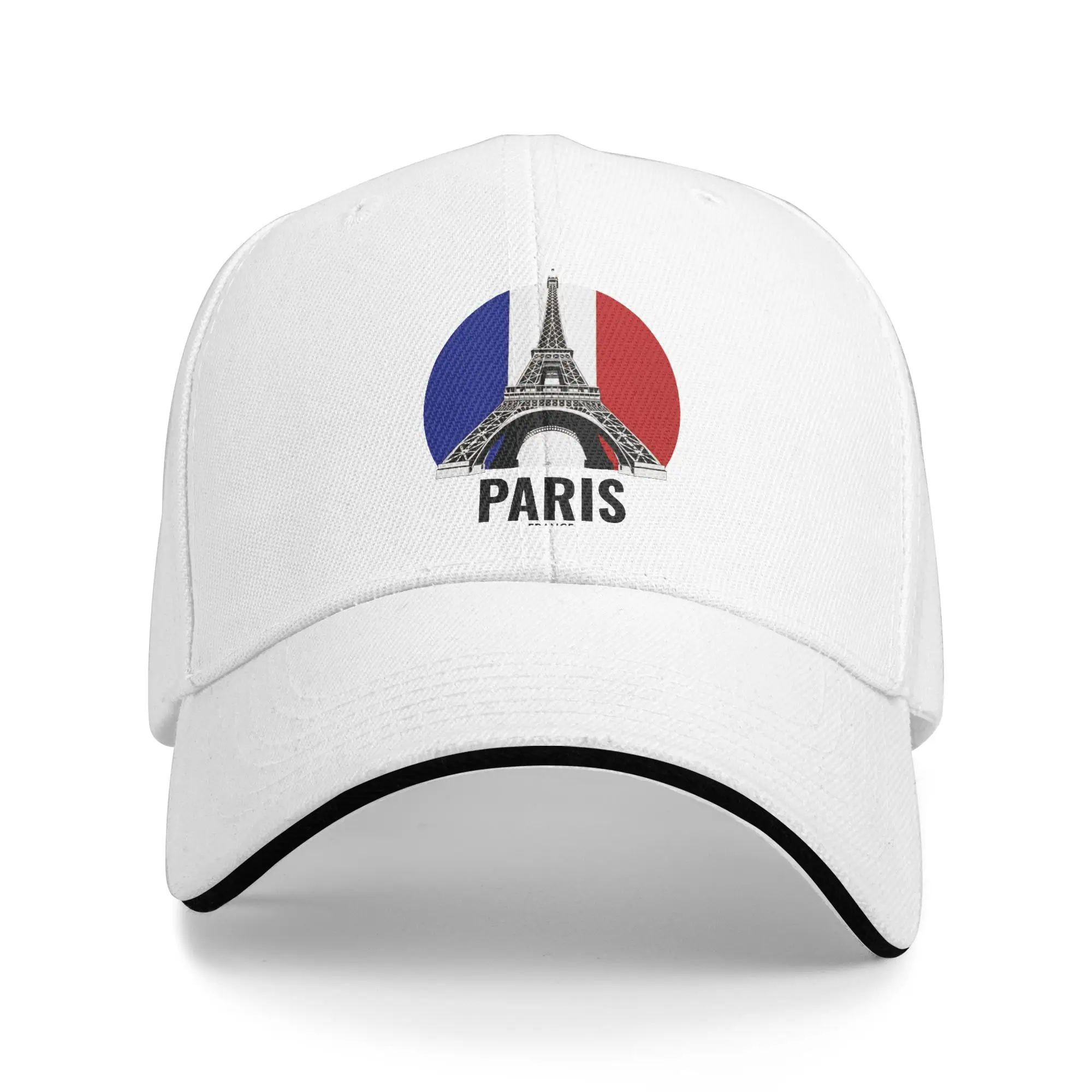 Eiffel Tower Paris France  Baseball Cap  Kpop Rock Sun Trucker Hat Men Adult Fitted Retro Design Baseball Caps