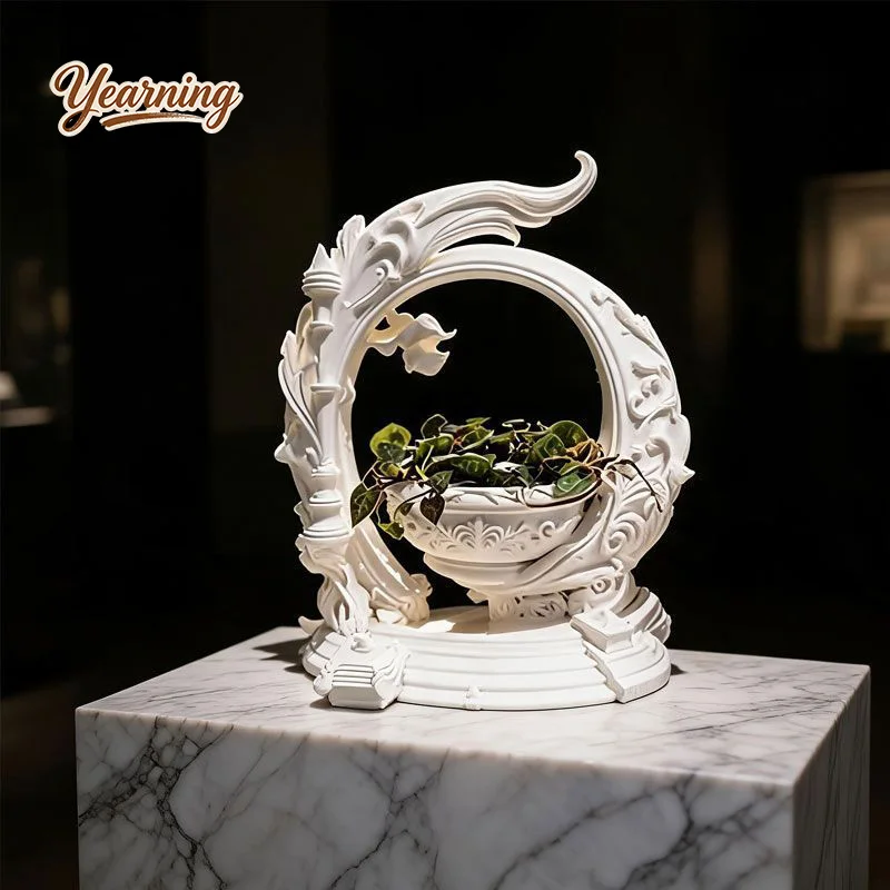 

Starry Sky Hanging Basket 3D Printed Flower Pot Creative Suspended Moon Ring Succulent Planter Landscape Ornament Home Desk Deco