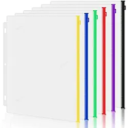 Carpeta de 6 anillas para archivador de documentos, carpeta impermeable de hojas de PVC, Color A5, A6, A7, 6 piezas