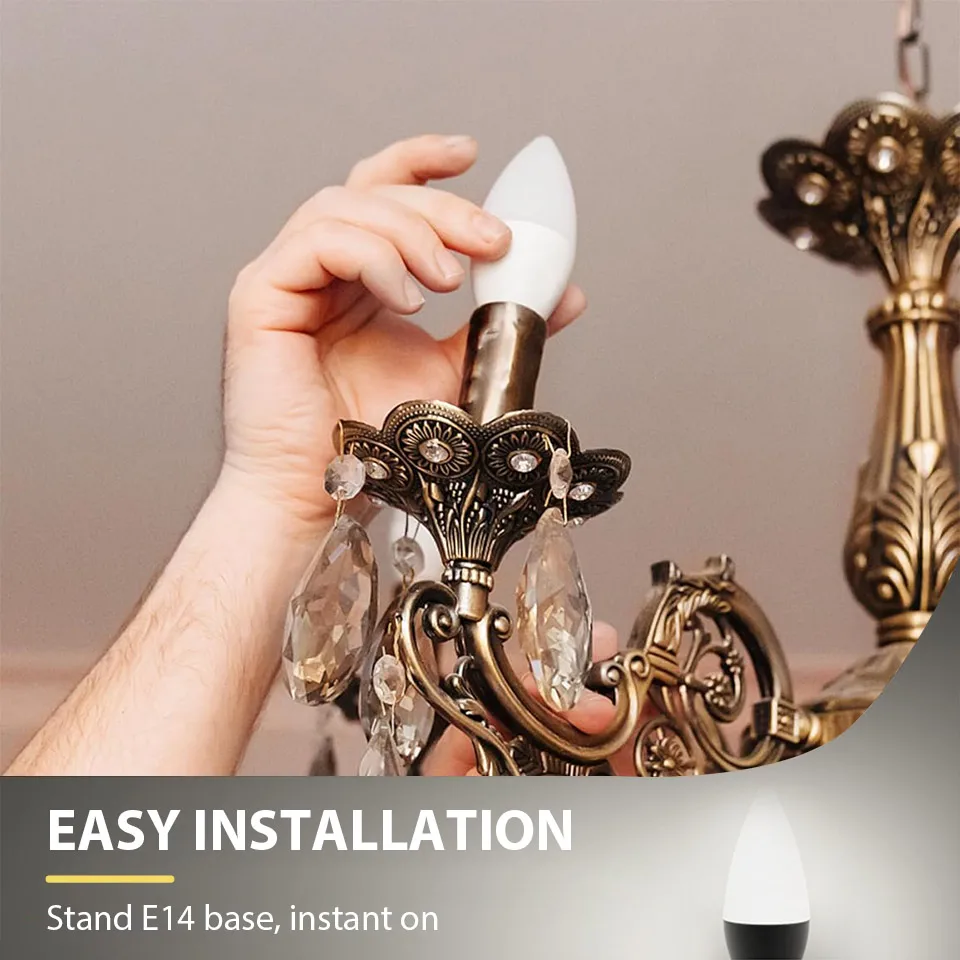 4 قطعة E14 E27 Led شمعة لمبة 3 واط 6 واط Led مصباح 220 فولت Led أضواء مصباح نجف للمنزل الديكور غرفة نوم مكتب