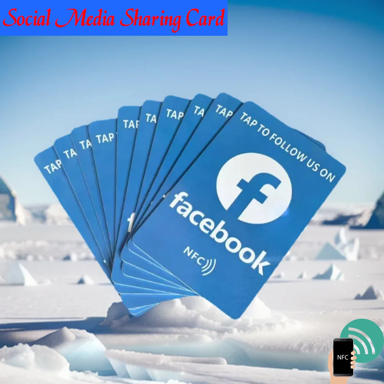 1/2/5/10 Facebook Contactless Business Card Social Media Sharing Card Reusable Review Tap Card NFC Tap Cards Boost Your Business