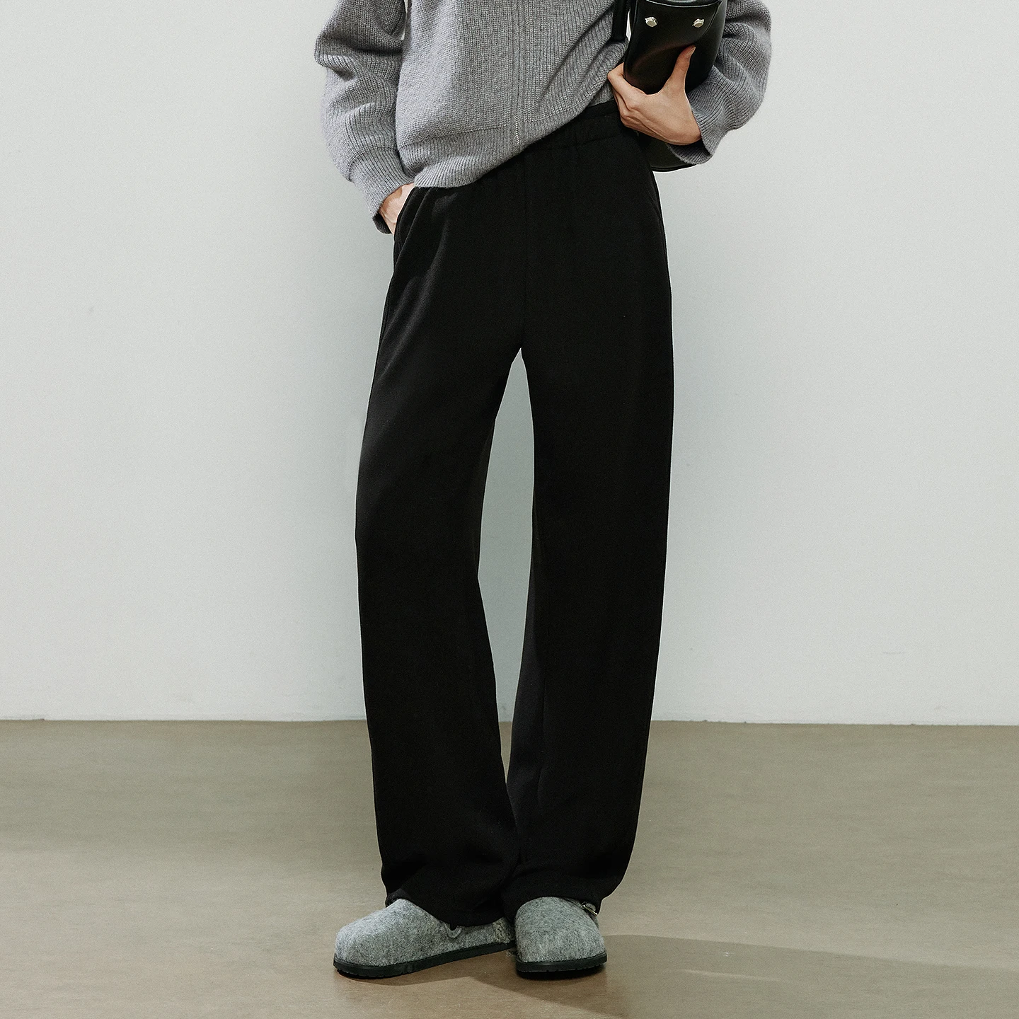 TOYOUTH سراويل تقليدية نسائية 2025 شتاء جديد يشبه الكشمير مبطنة بالصوف مدبب سميك بنطلون دافئ #2