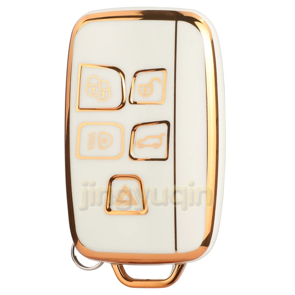 Jingyuqin 5B Soft TPU Car Key Cover Case For Land Rover Range Rover Sport Evoque Freelander Velar Discovery 4 Jaguar XE XJ XF XK