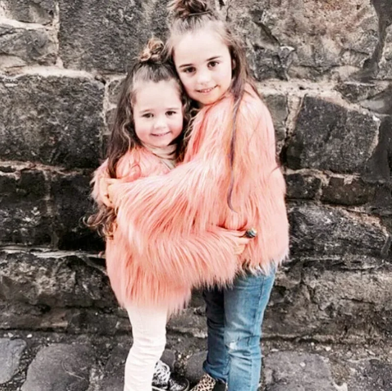 Autumn Winter Family Matching Clothing Mother Daughter Fur Faux Tassels Coat Thicken Warm Outwear Mom Girls Matching Jackets 4XL