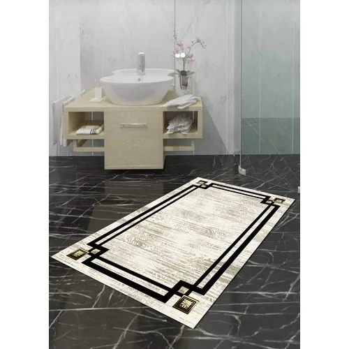 Ardizayn Talya-Beige 70x120 cm Slip-Resistant Not Peel Washable Leather Floor Bath Mat