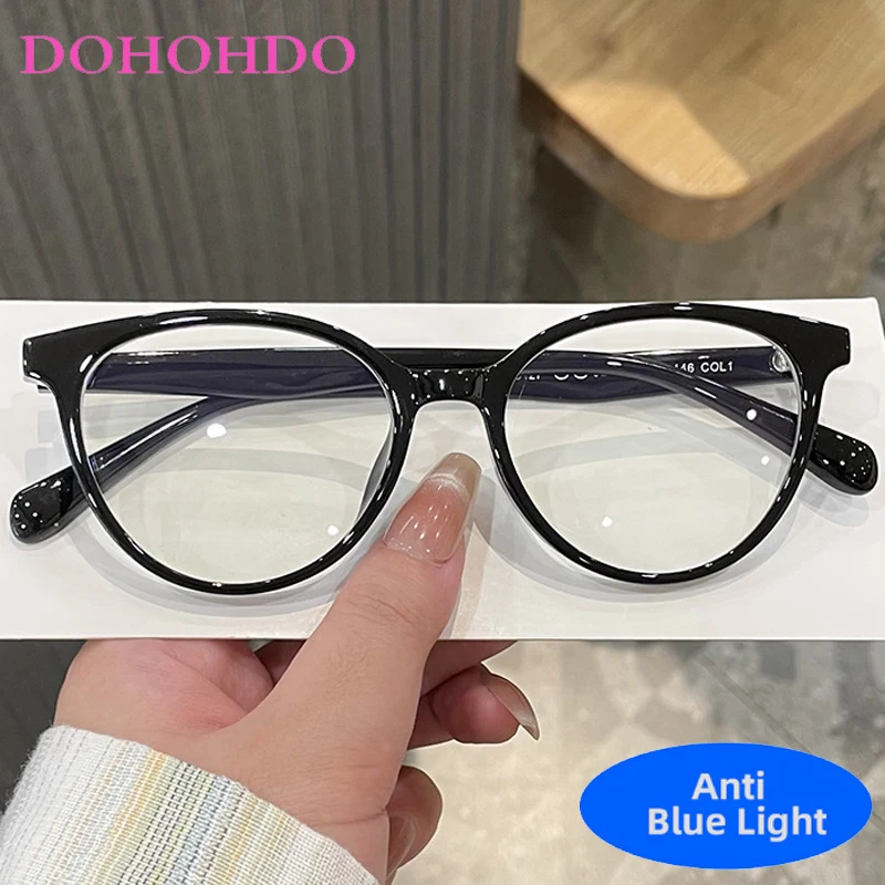 

TR90 Oval Cat Eye Anti-Blue Light Glasses Women Men Vintage Brand Designer Classic Computer Eye Protection Optical Eyeglasses