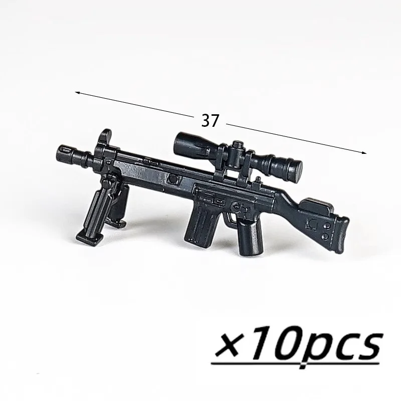 Mini figurines d'action militaires SWAT, 10 pièces, armes de soldat des Forces spéciales, accessoires, équipements, blocs de construction, briques, jouets pour garçons