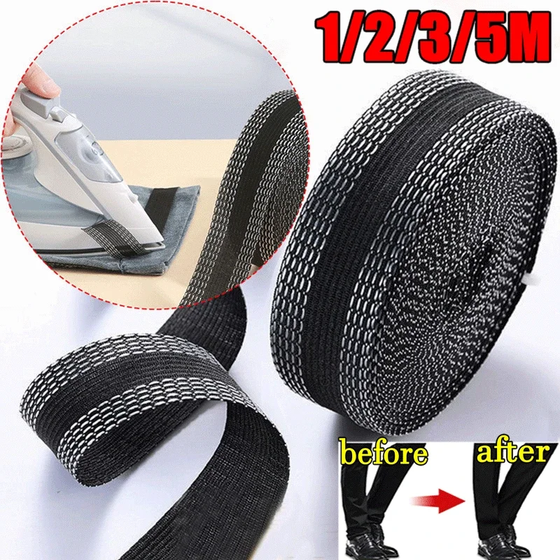 

1/2/3/5M Pants Edge Shorten Self-Adhesive Tape for Trousers Patch Legs Pants Edge Shorten Sewing Tool Suit DIY Sewing Fabric