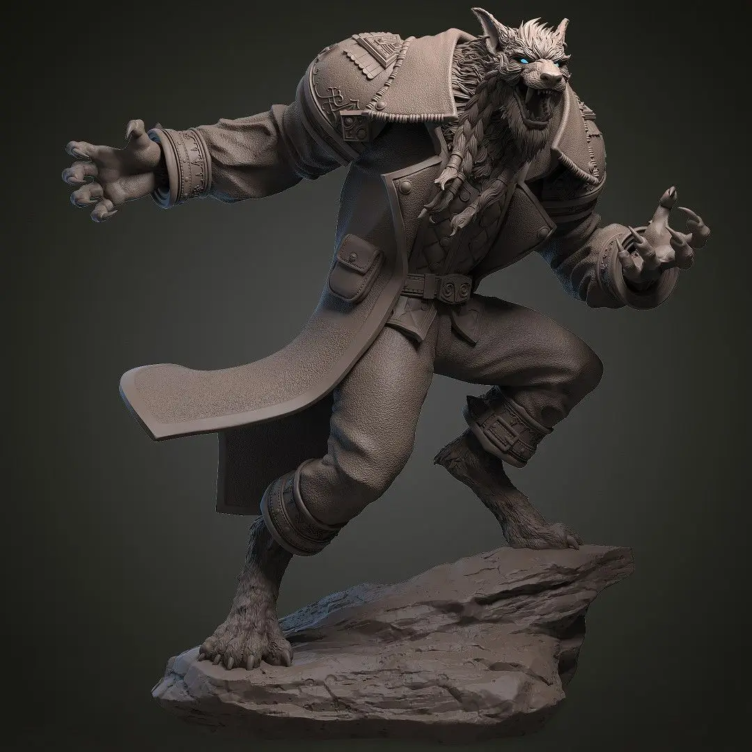 24cm/21cm/18cm/15cm/12cm/9cm Leader of The Werewolves High-precision Model Parts for Resin White Mold 3D Printing Self-assembly