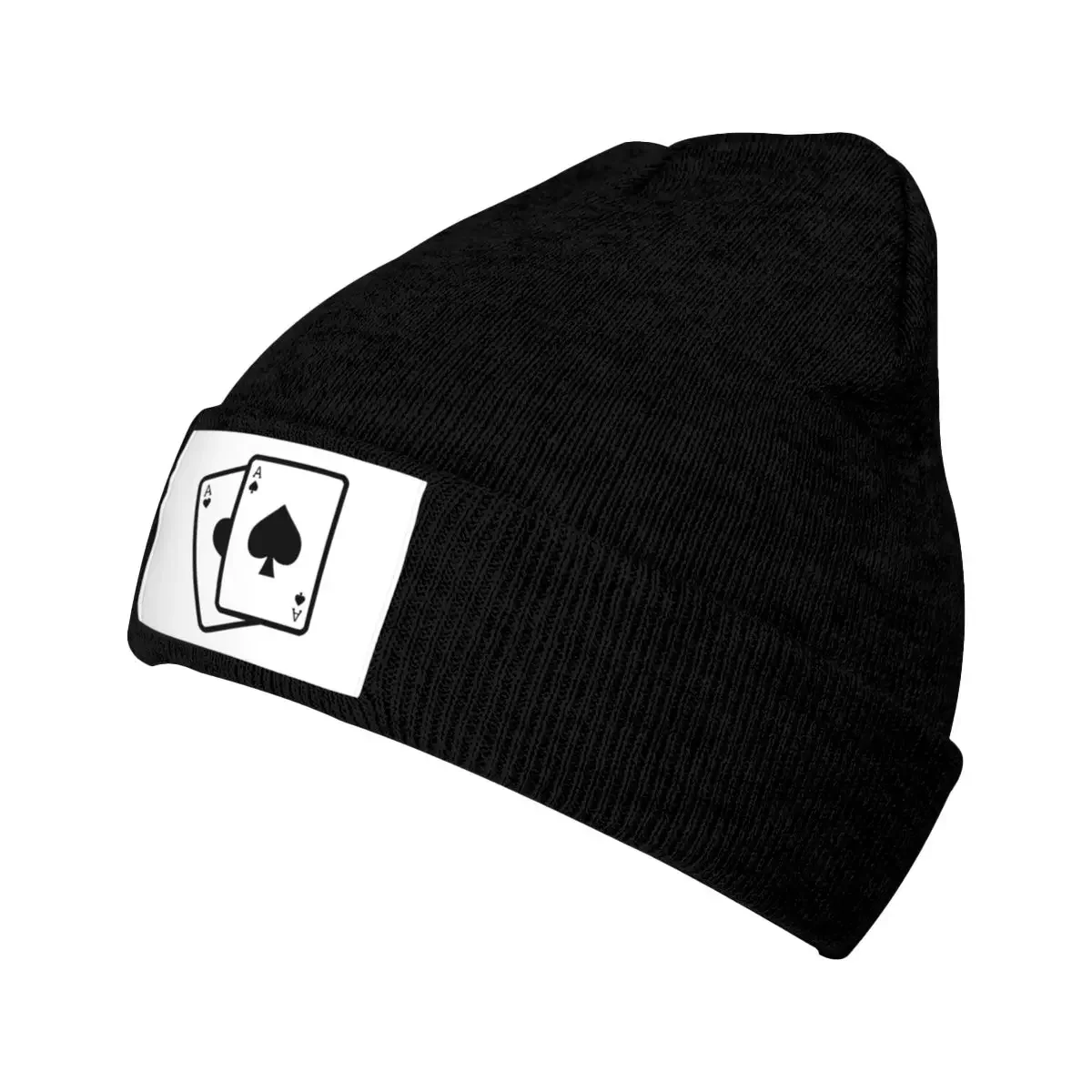 Poker Spades A Skullies Beanies Caps Unisex Winter Warm Knitted Hat Men Women Street Adult Bonnet Hats Outdoor Ski Cap