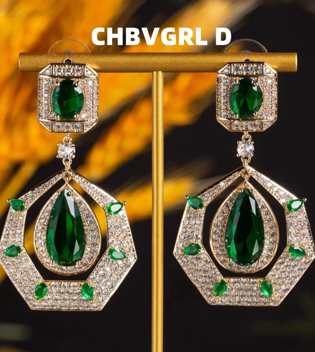 

[Classic] European and American silver needle zircon water drop earrings, retro, luxurious, high-end, versatile, earring