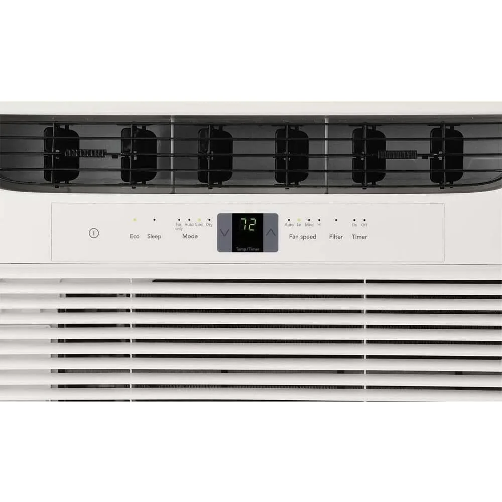 Mounted Room Air Conditioner, 6,000 BTU with Multi-Speed Fan, Sleep Mode, Programmable Timer, in White